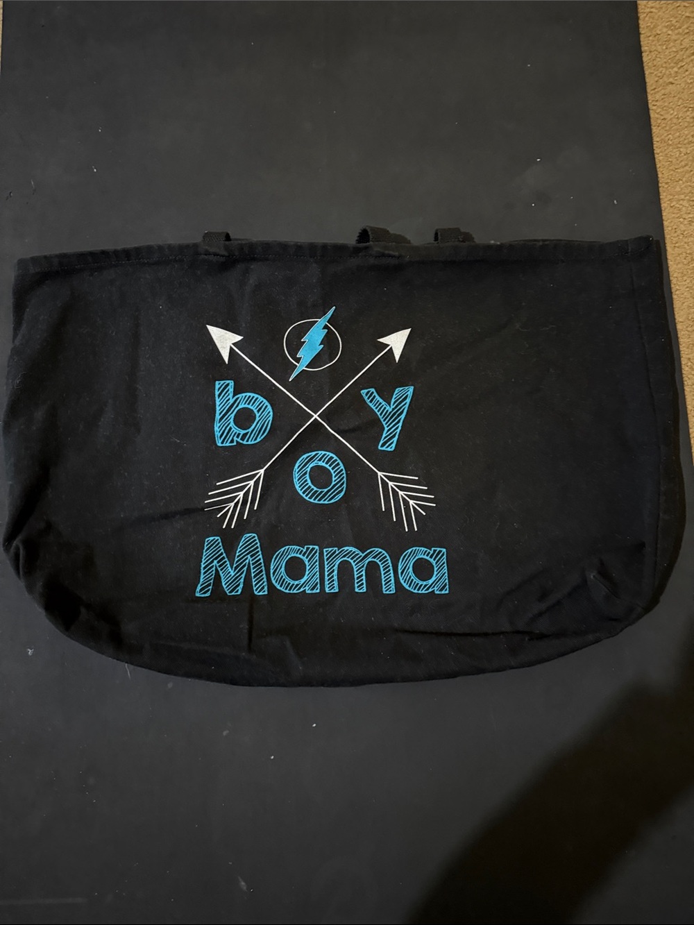 Black 'Boy Mama' Tote Bag - Everyday Canvas Tote